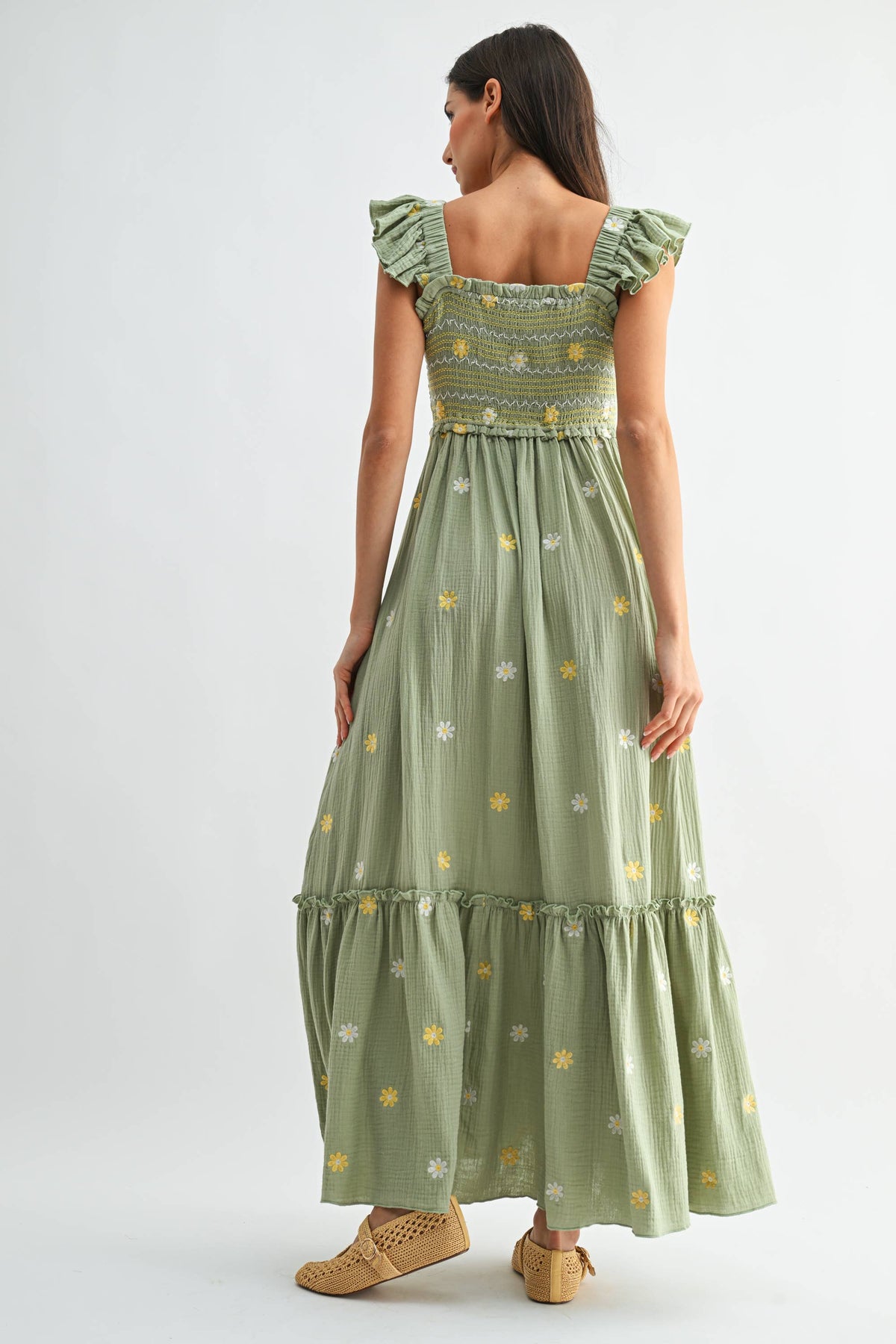 THE MARIBEL EMBROIDERED MIDI DRESS *FS