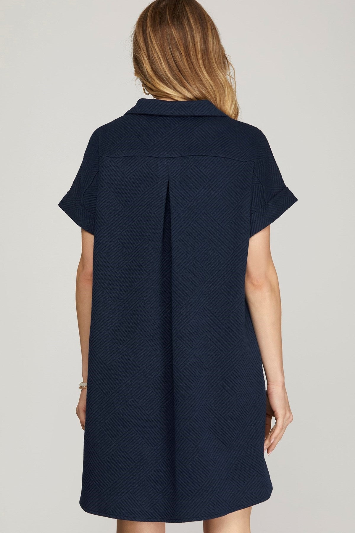 Buttoned In Texture Dress