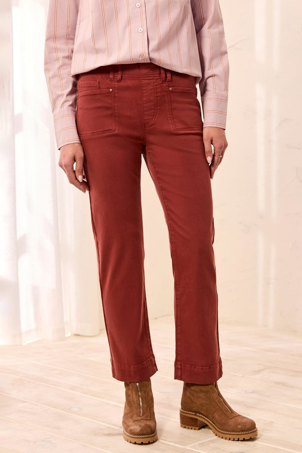5 Pocket Pull On Ankle Pant