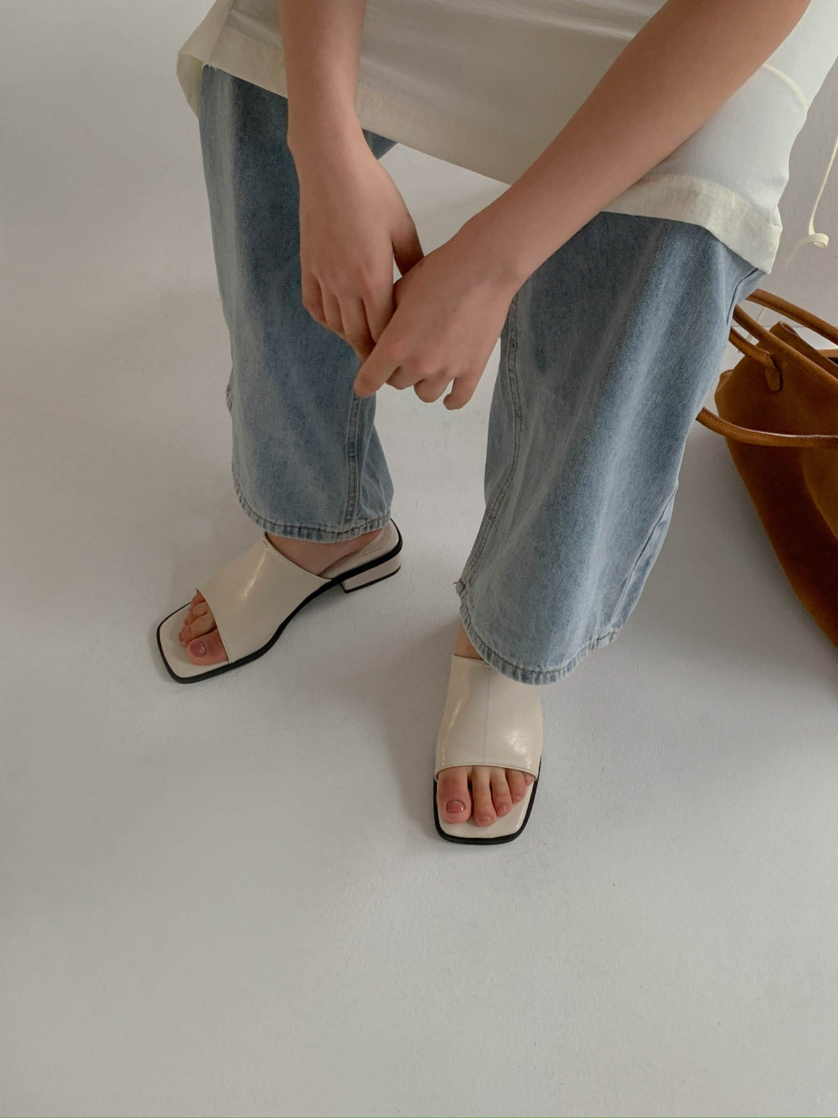 Belinda Mules in Ivory