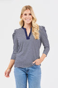 Adelyn Top - Navy Stripe