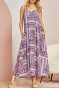 Purple Printed Maxi