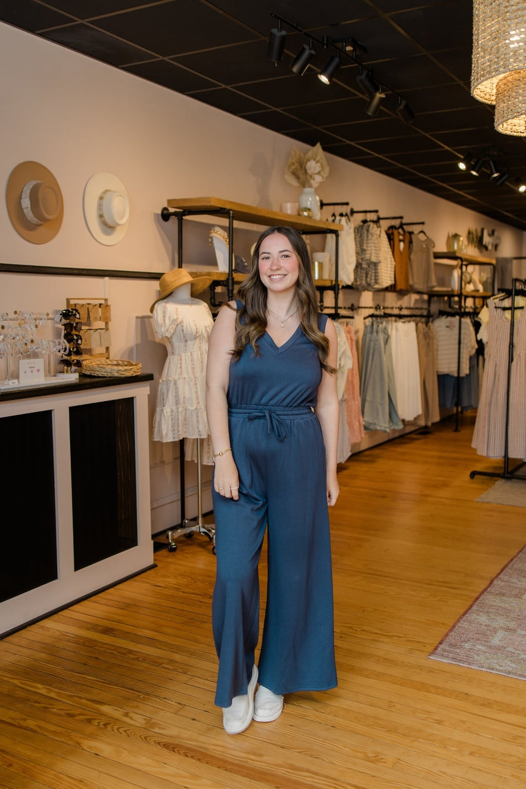 Brushed Modal Wide Leg Jumpsuit