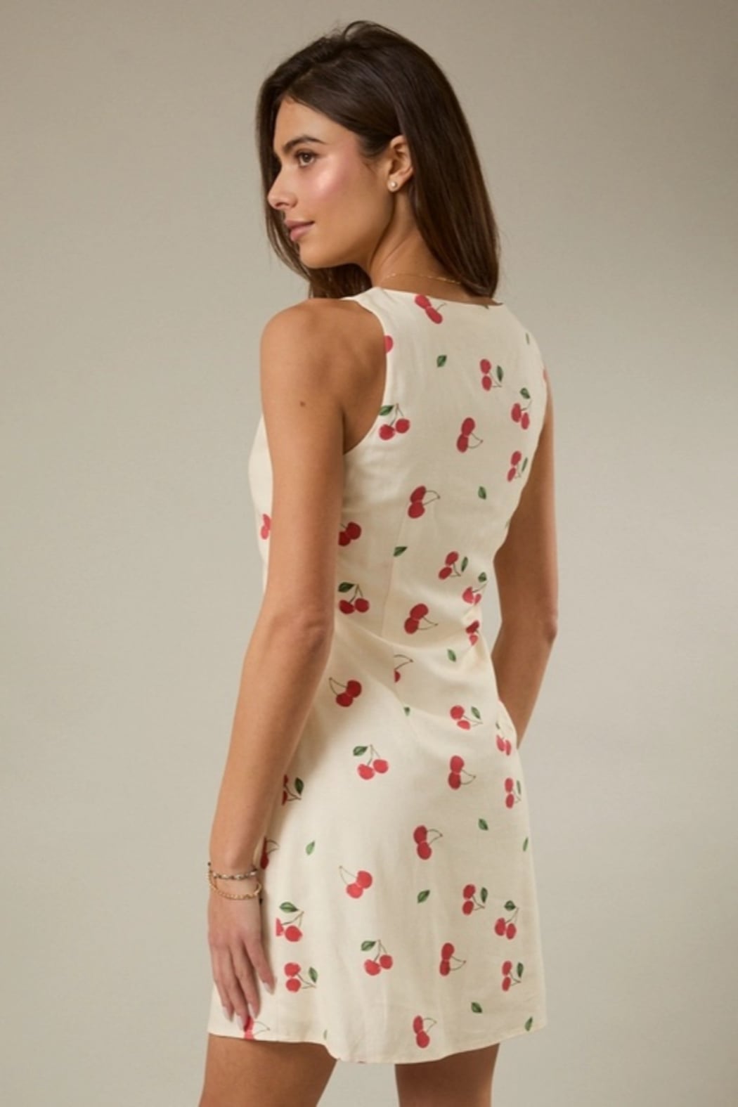Cherry Printed Mini Dress