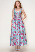 Corset Bodice Midi Dress