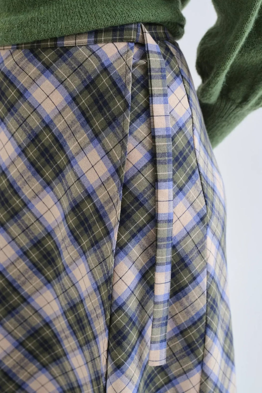 Cotton Plaid Skirt