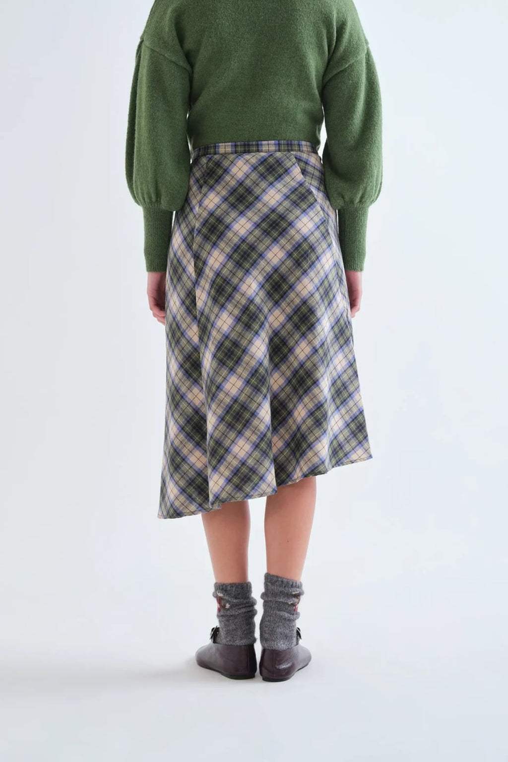 Cotton Plaid Skirt