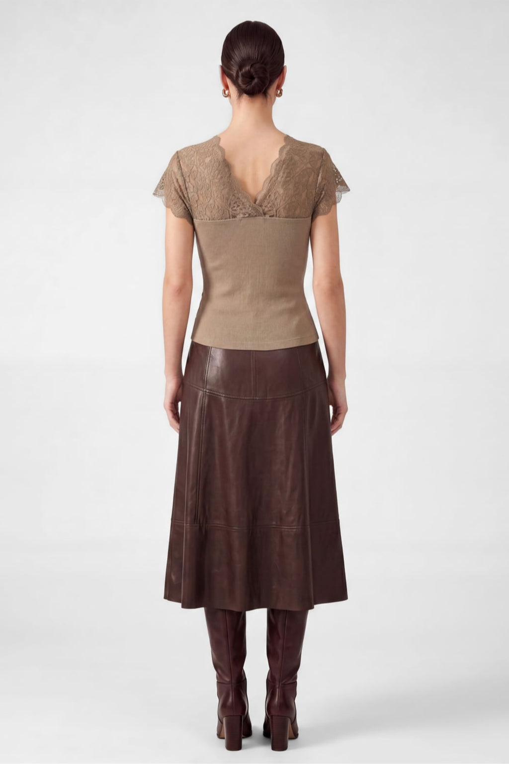 Cyndi Ruched Lace Top