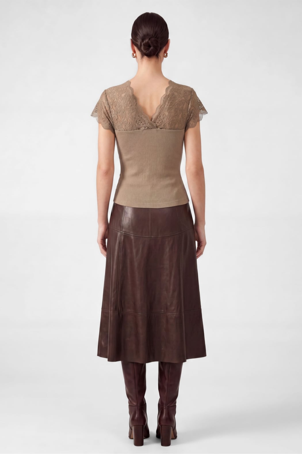 Cyndi Ruched Lace Top