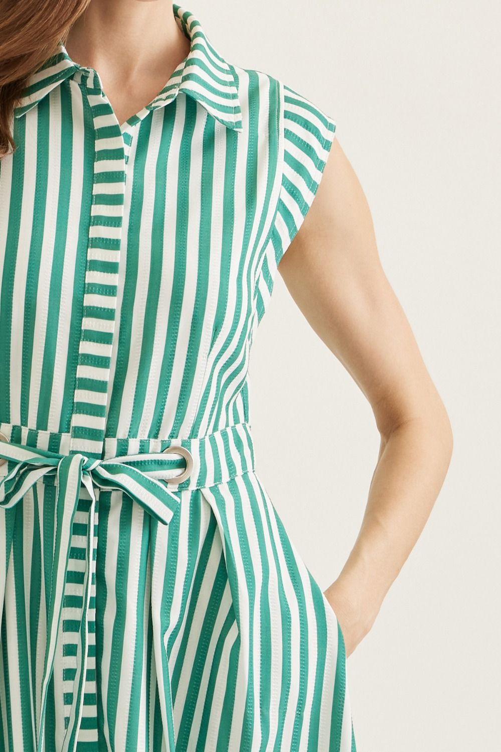 Tristen Striped Midi Dress