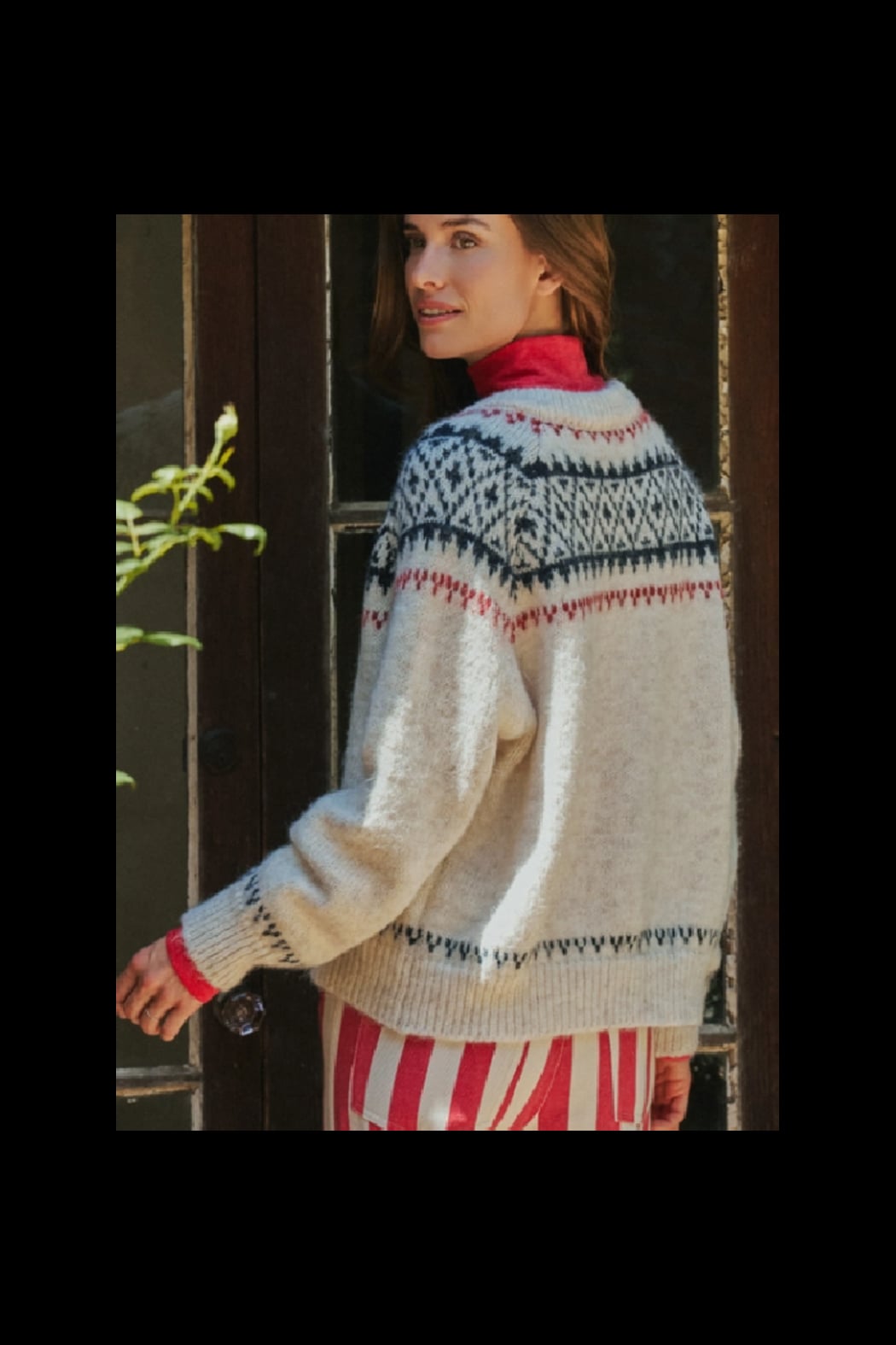Fair Isle Nordic Toggle Knit Cardigan