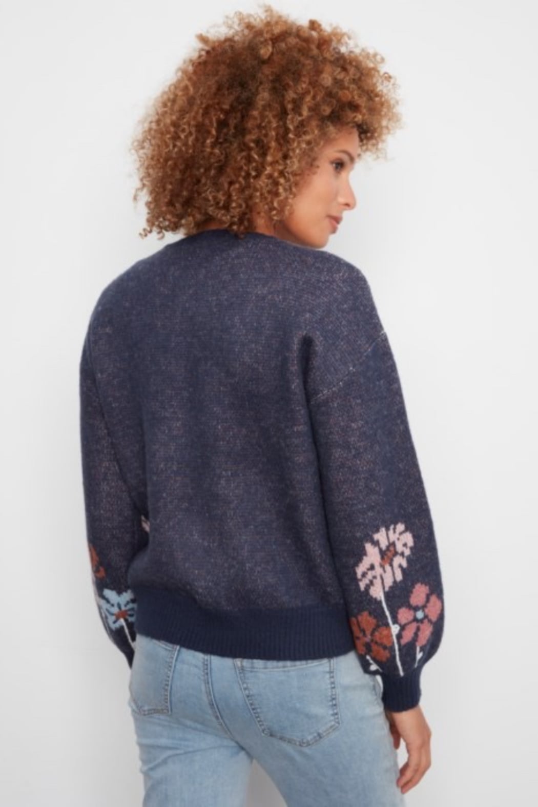 Floral Border Sweater