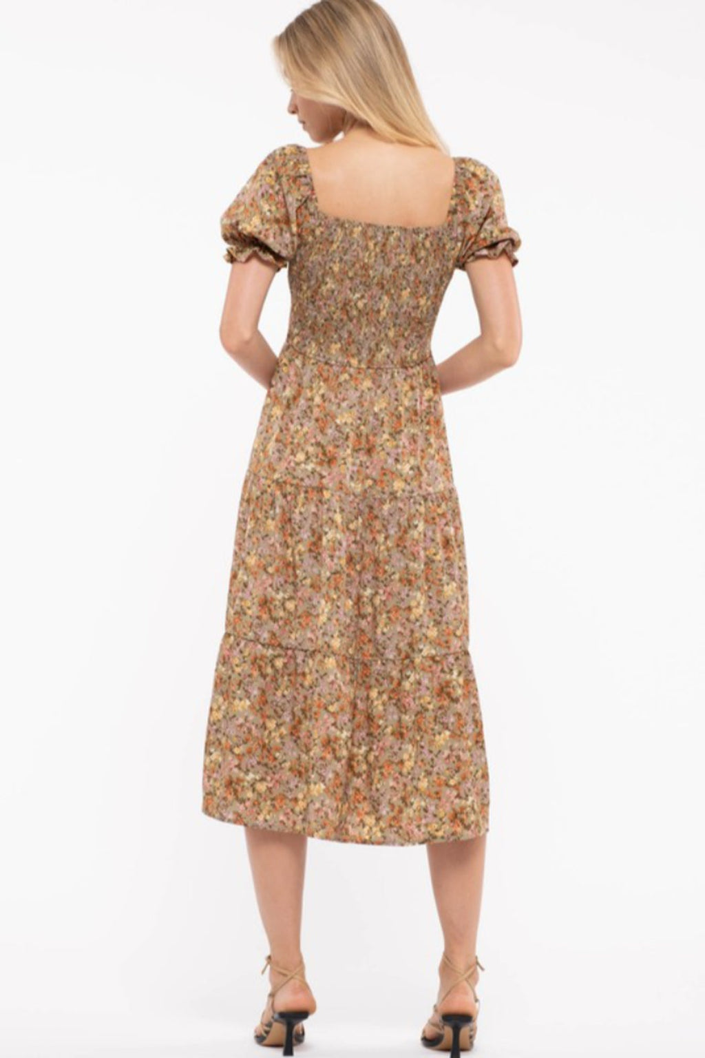 Floral Smocked Midi Dress