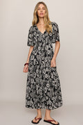 Lacey Floral Midi Dress