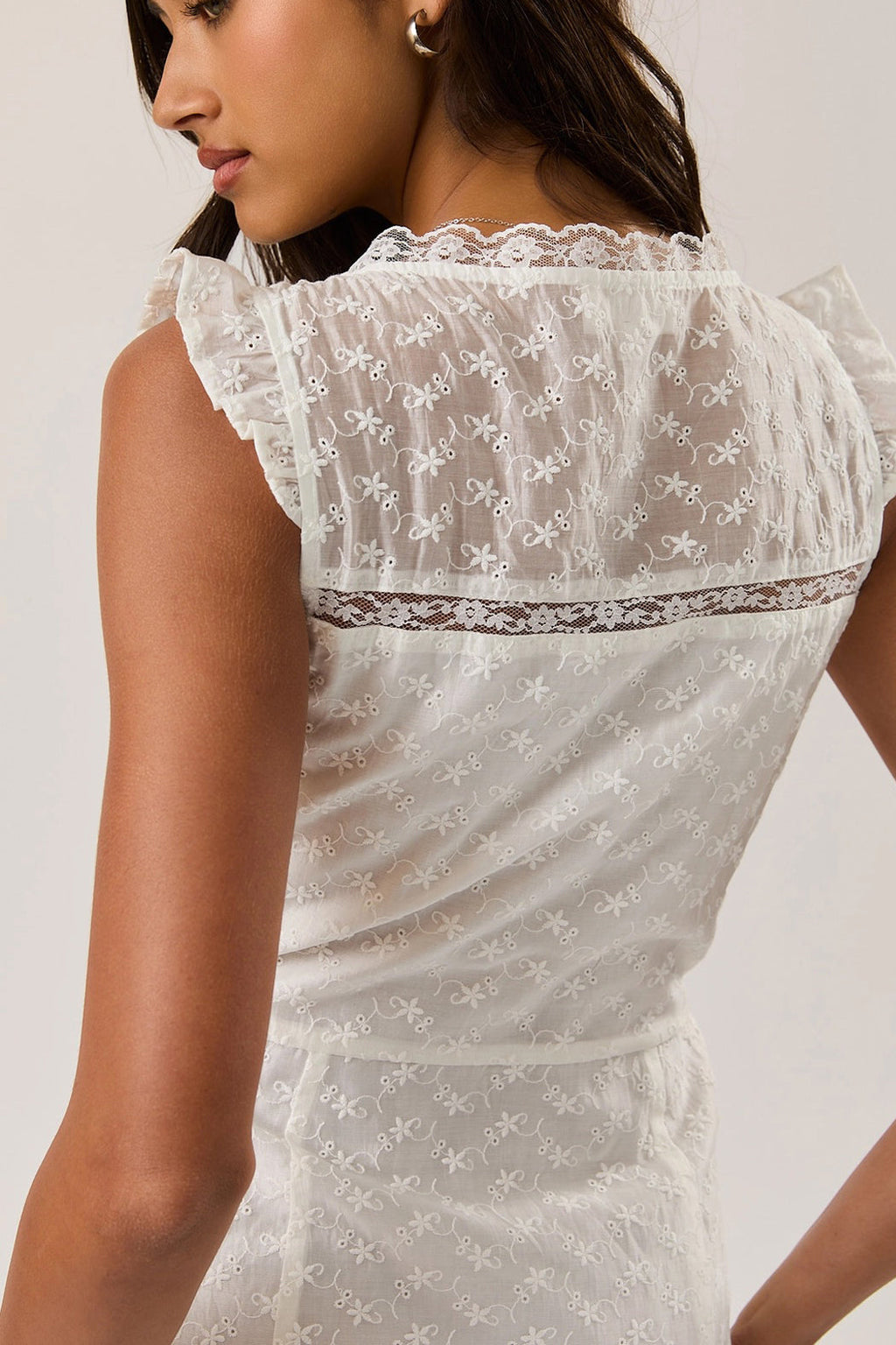 Brynn Lace Trim Mini Dress