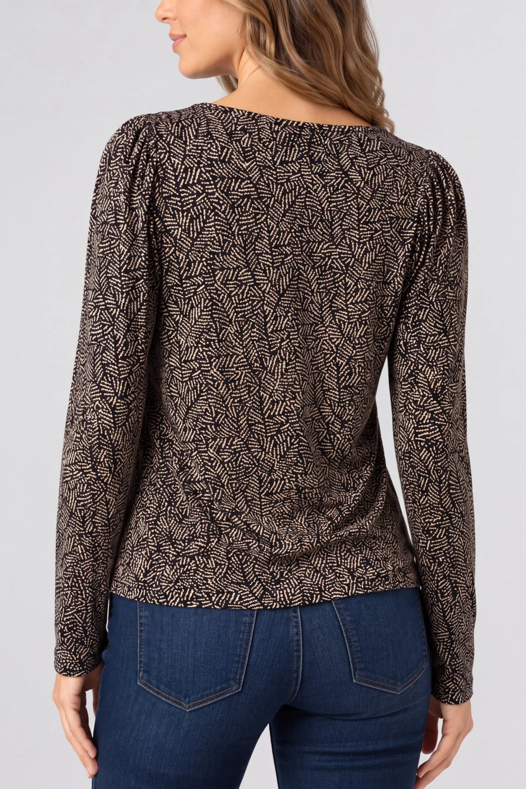 Long Sleeve Jewel Neck Top