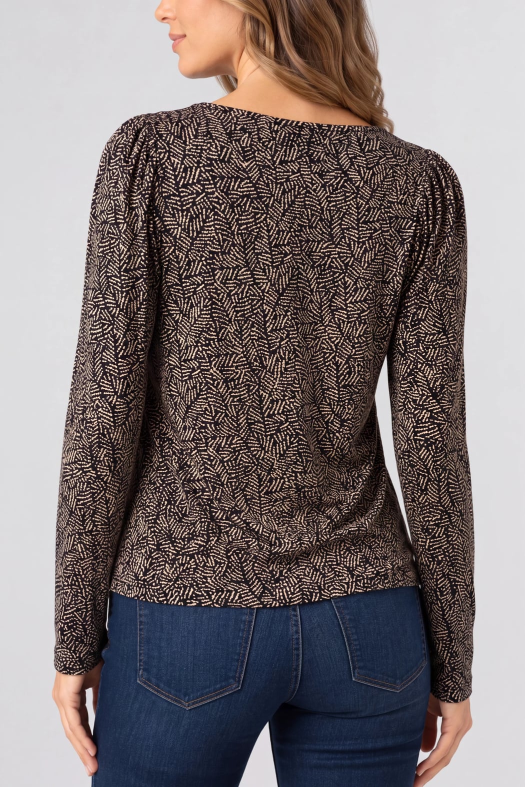 Long Sleeve Jewel Neck Top