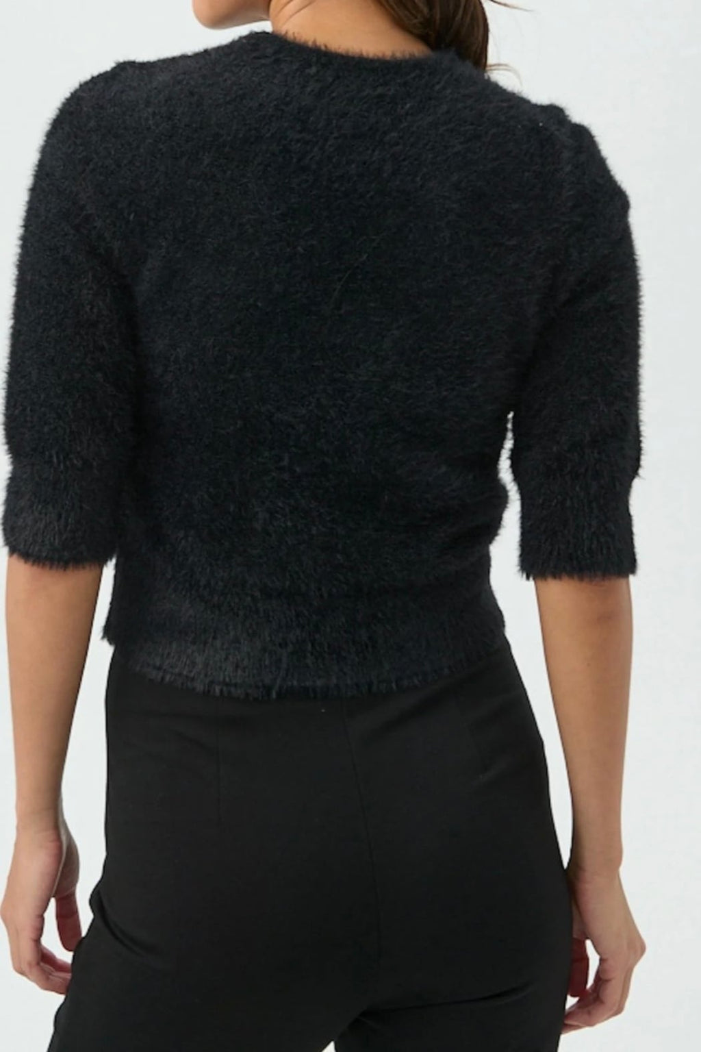Maliah Fuzzy Sweater in Black