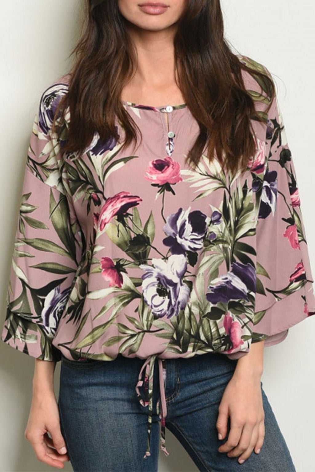 Mauve Floral Top