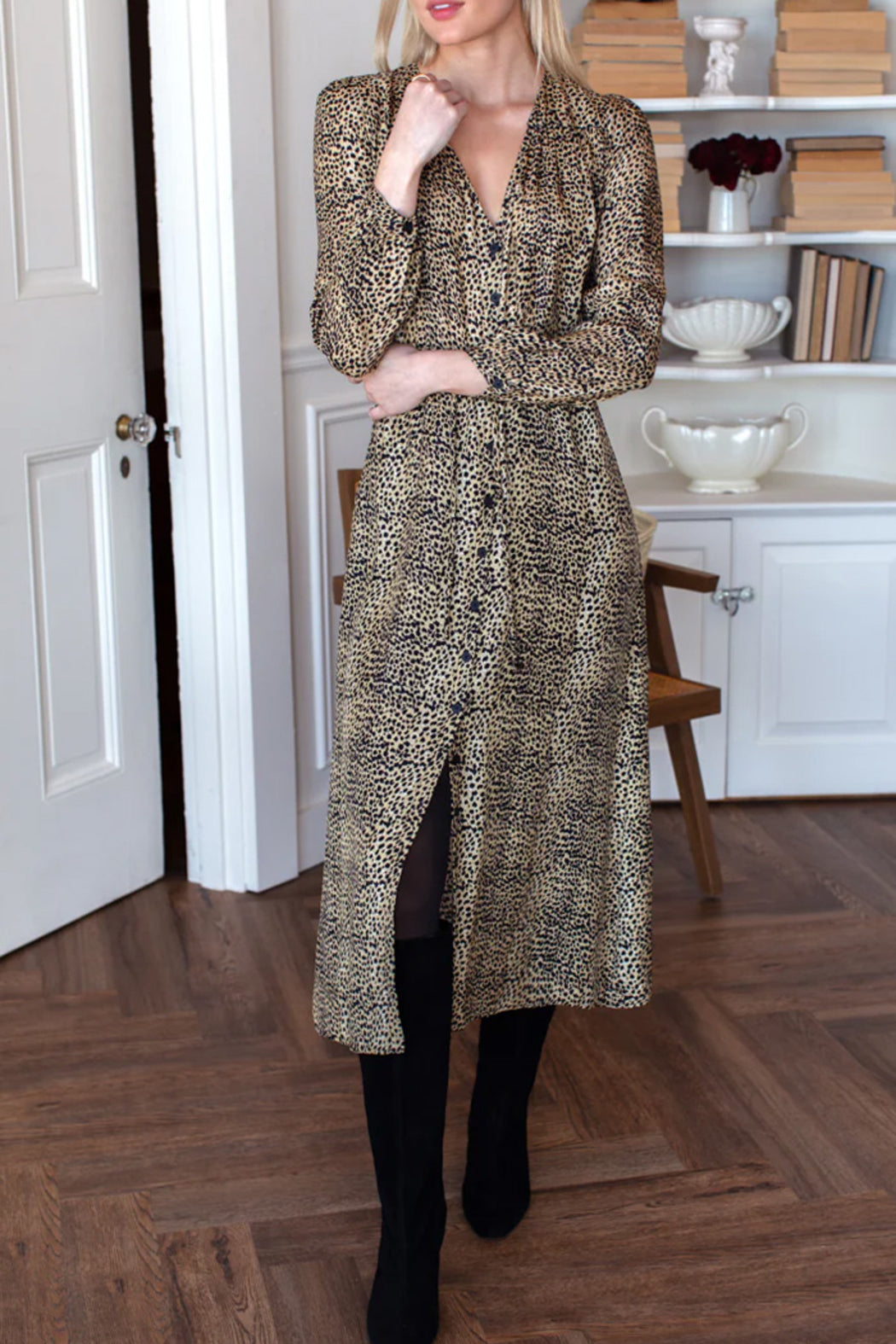 May Silk Cheetah Dress