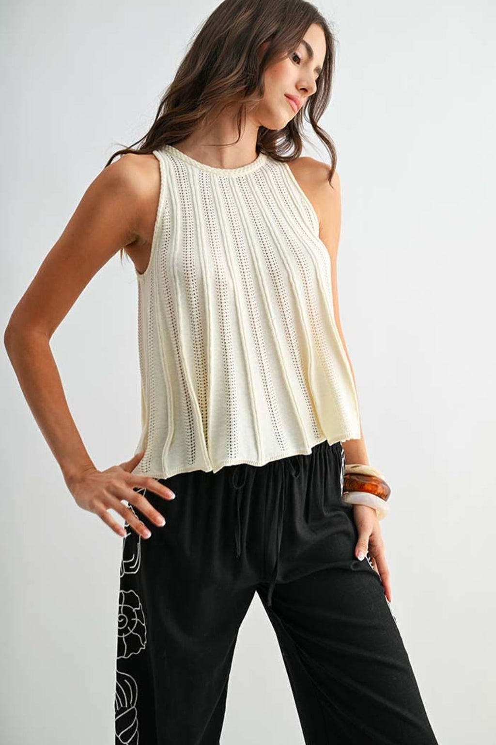 Midnight Stud Wide-Leg Jeans