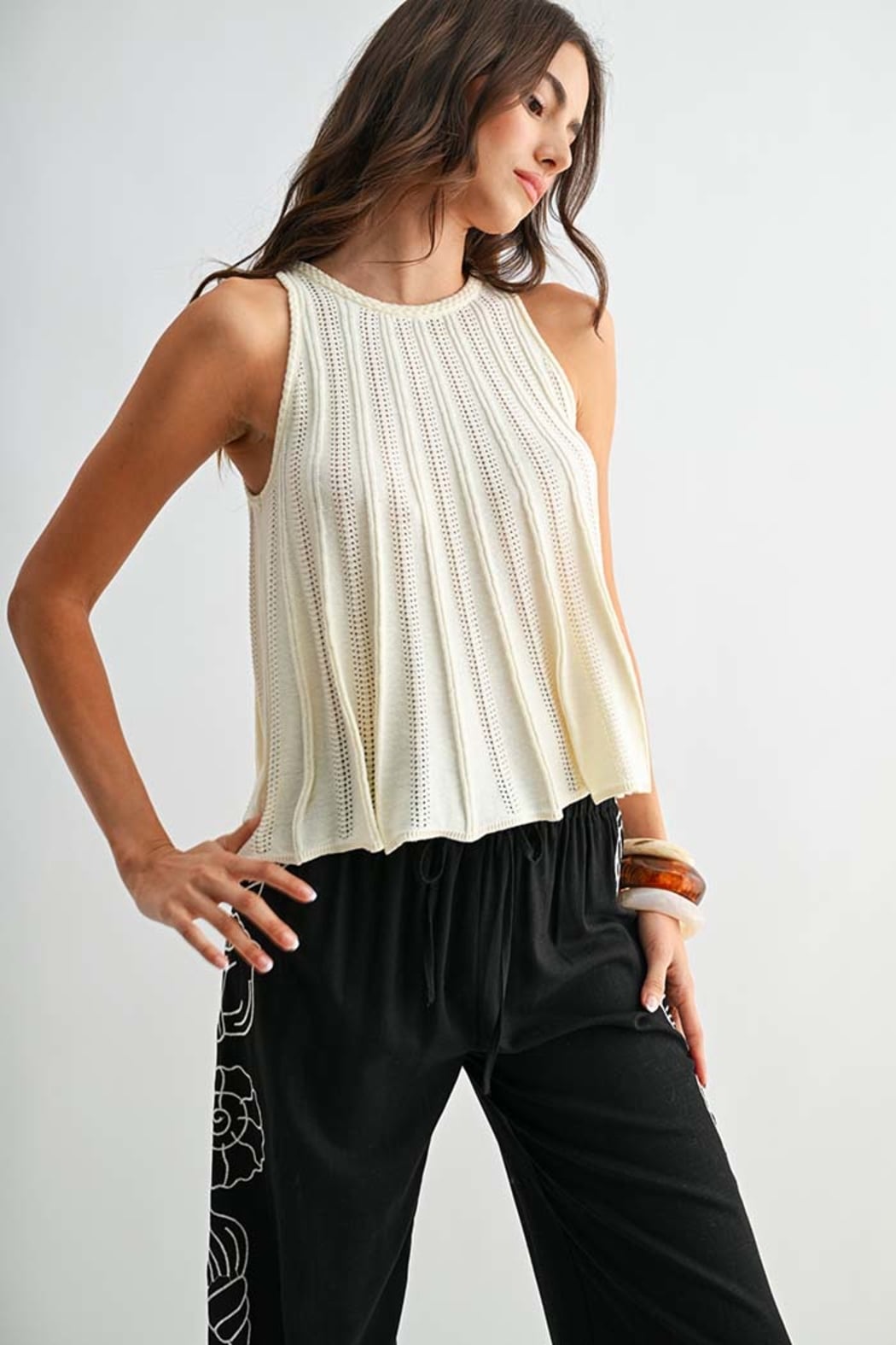 Midnight Stud Wide-Leg Jeans