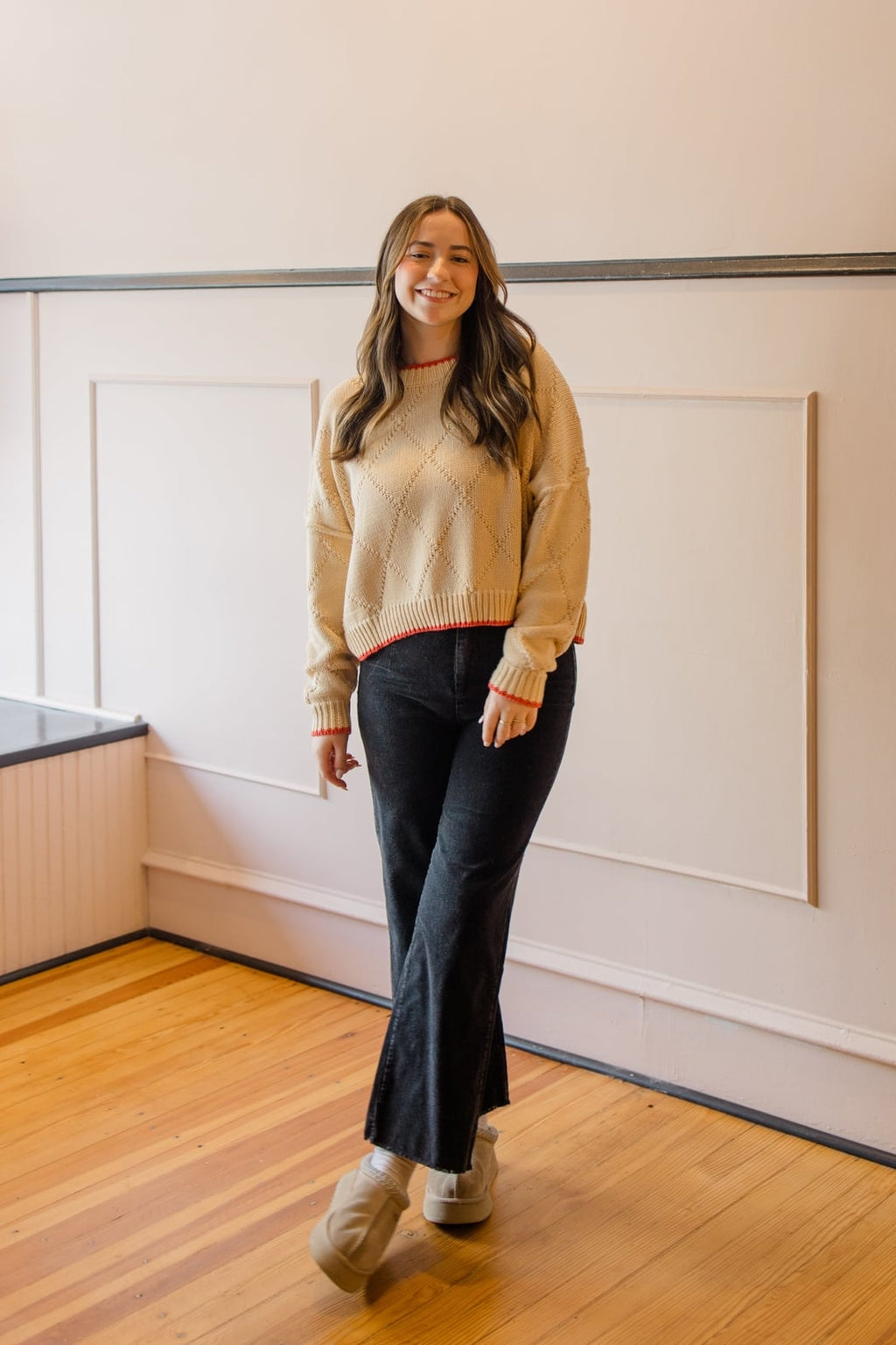 Mineral Wash Wide Leg Corduroy Pants