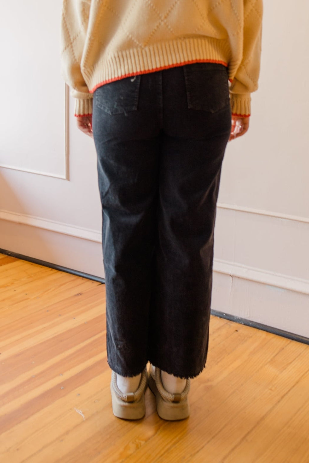 Mineral Wash Wide Leg Corduroy Pants