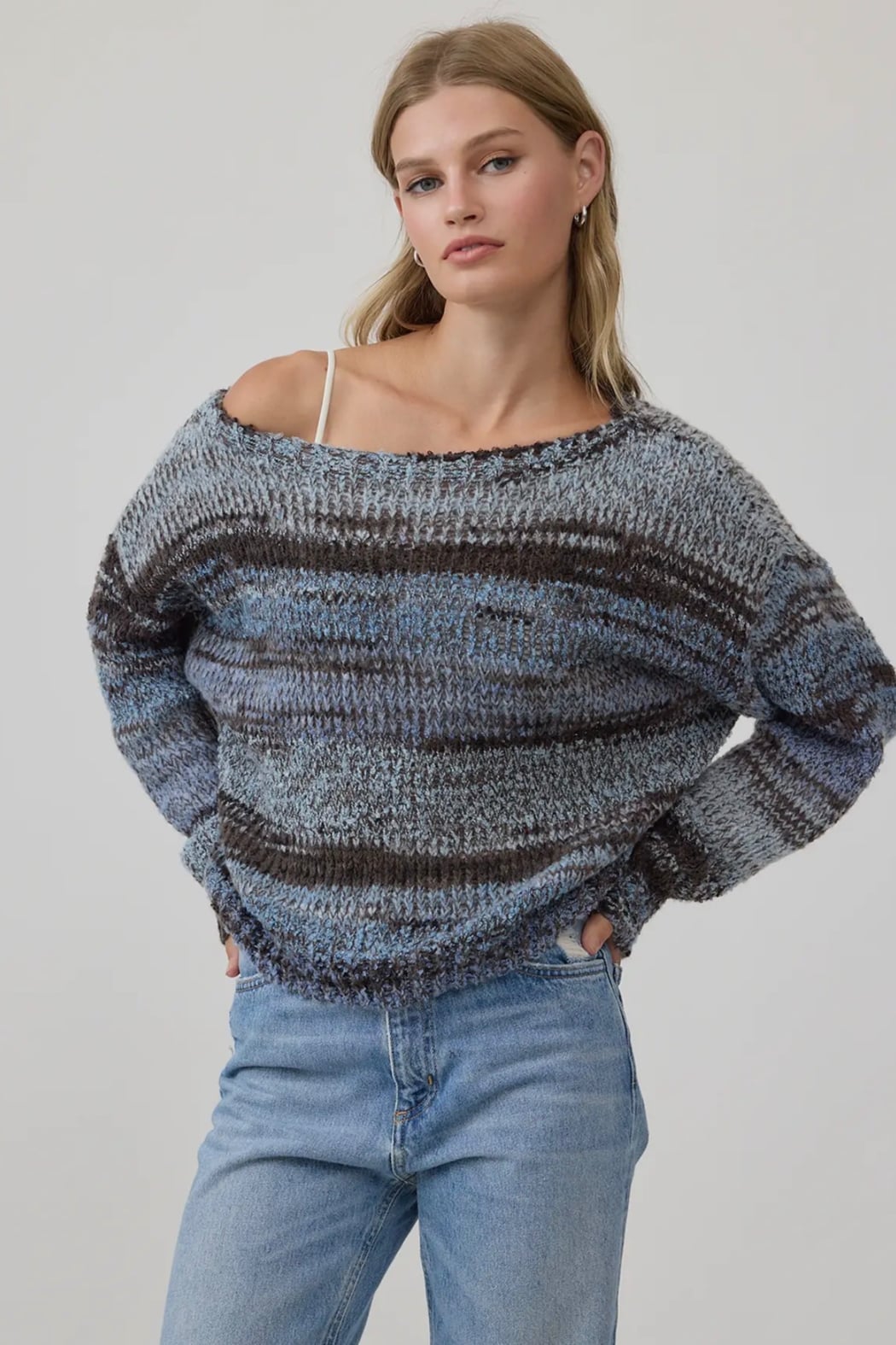 OMBRE STRIPE SWEATER