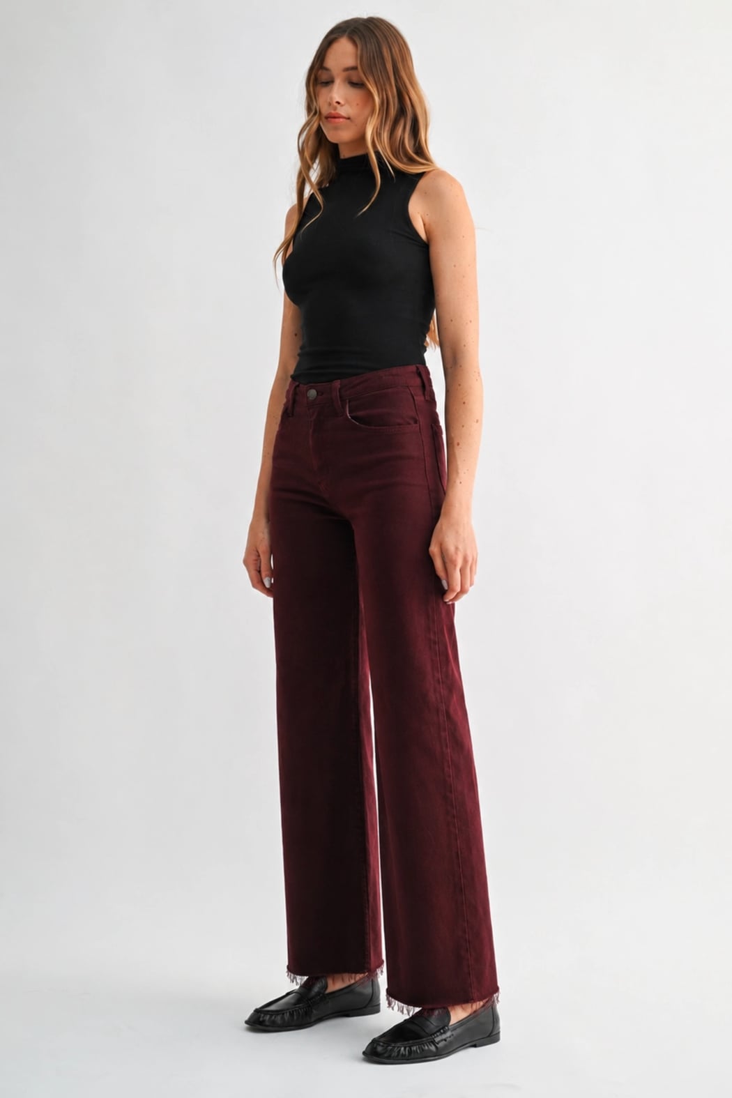 Paola A-Line Scissor Hem Jean