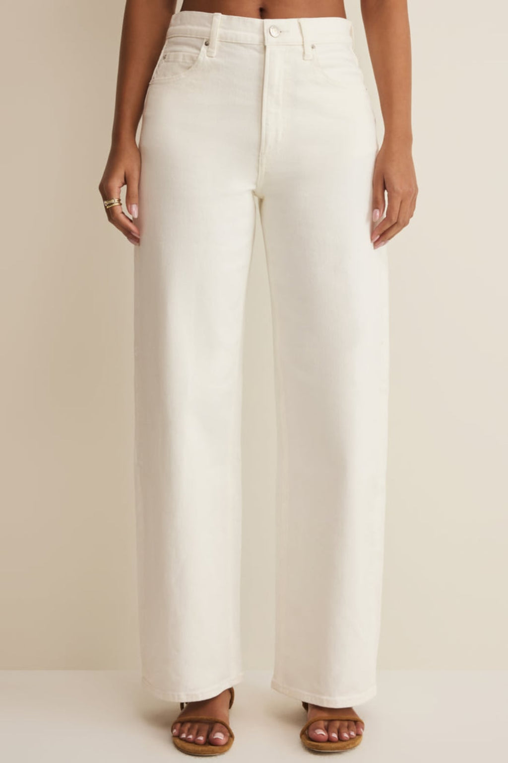 Remi High Rise Denim Bowed Pant