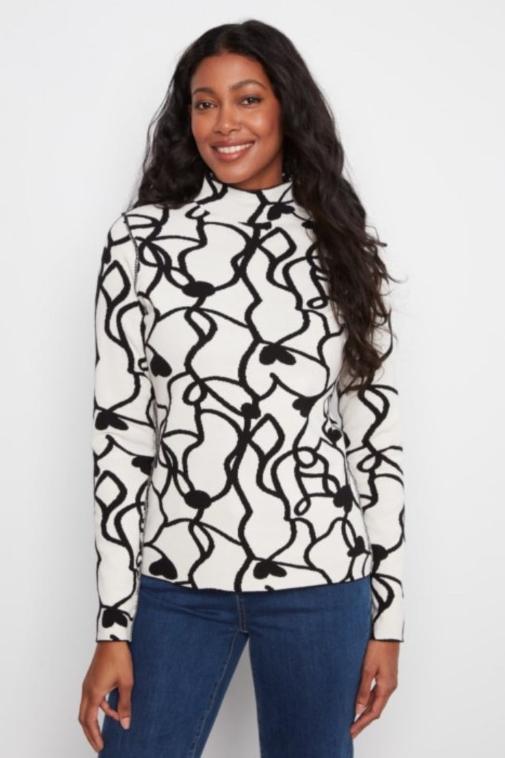Reversible Mock Neck Sweater