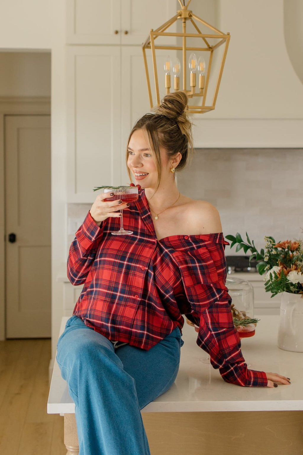 River Red Plaid Button Up