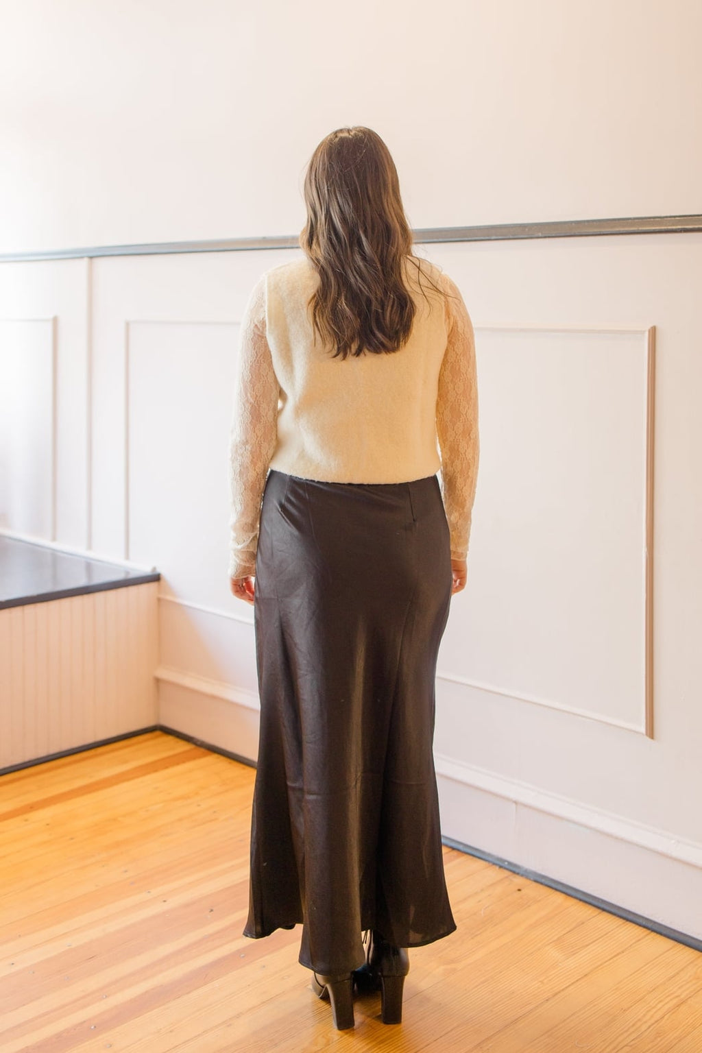 Satin Midi Skirt