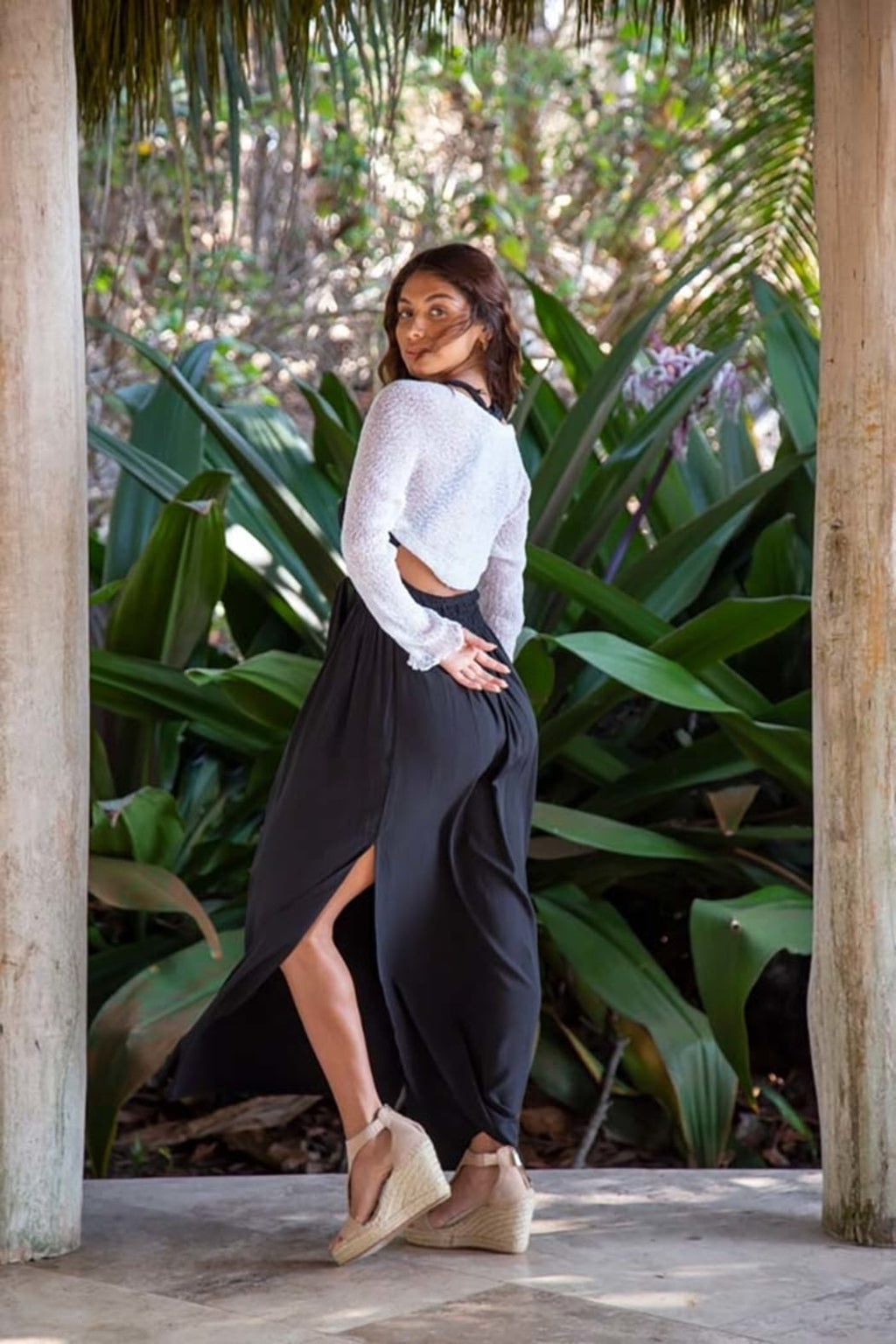 Sheer Knit Long Sleeve Bolero