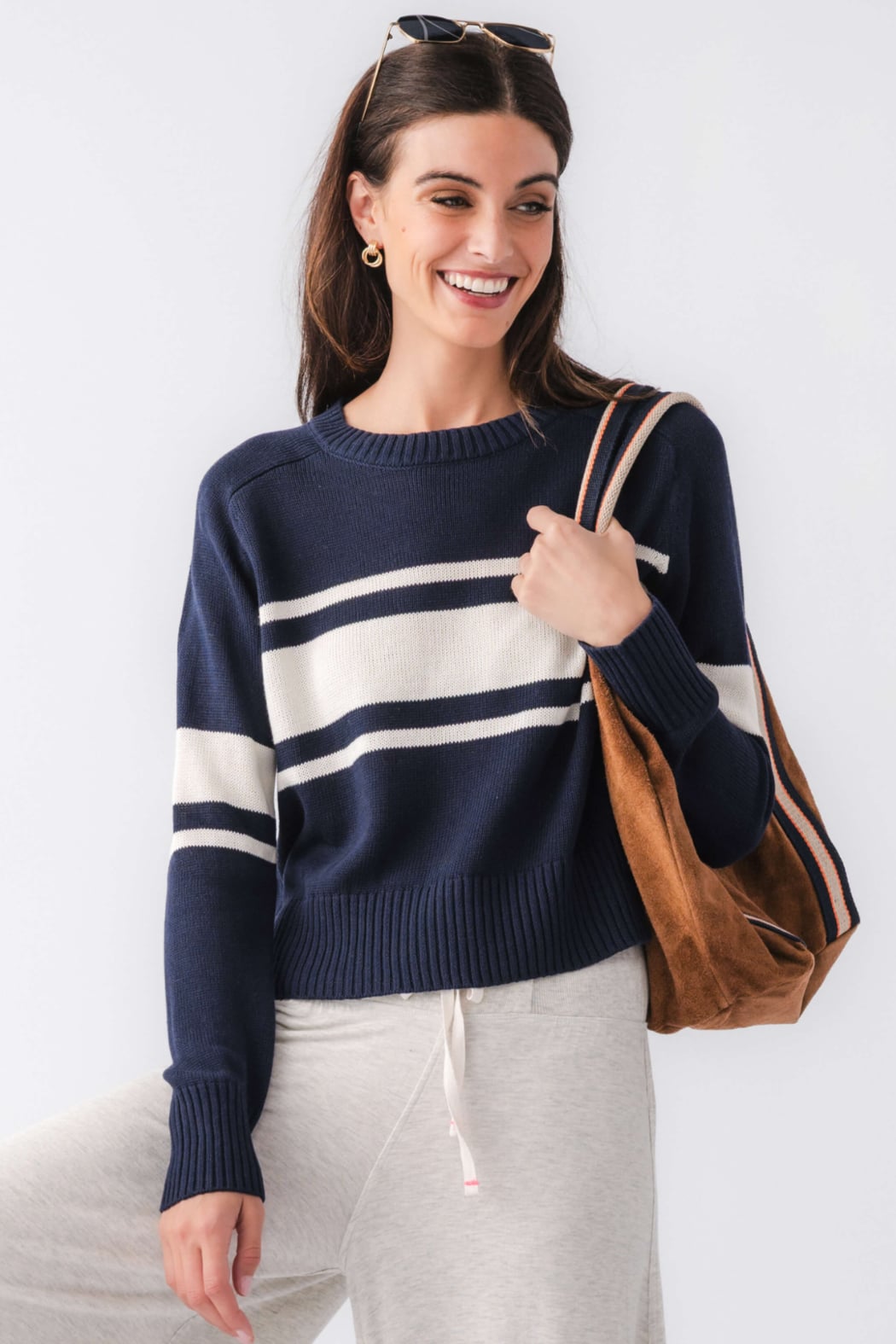 Stripe Stand In Sweater