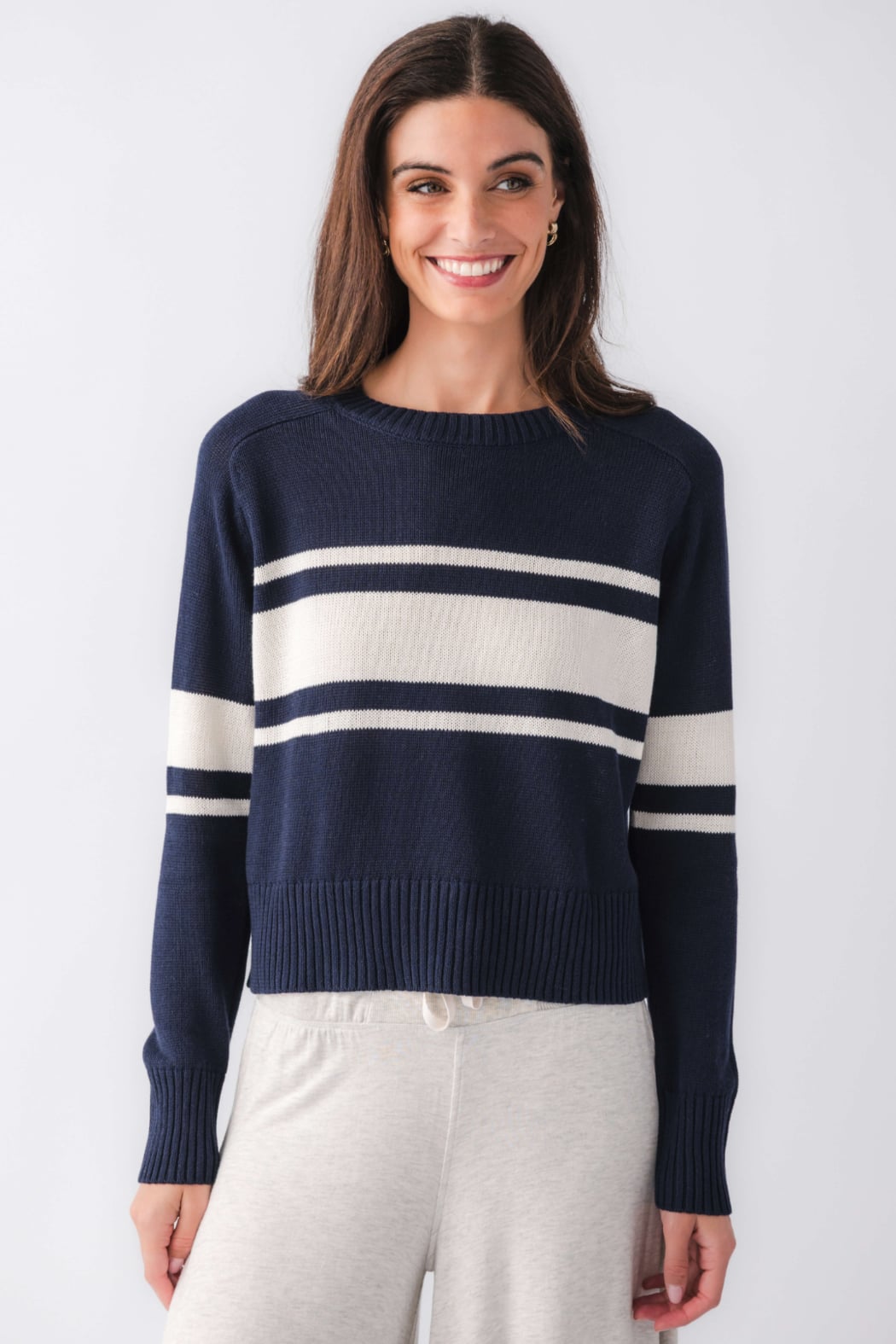 Stripe Stand In Sweater