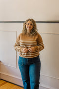 Striped Knit Pullover Sweater
