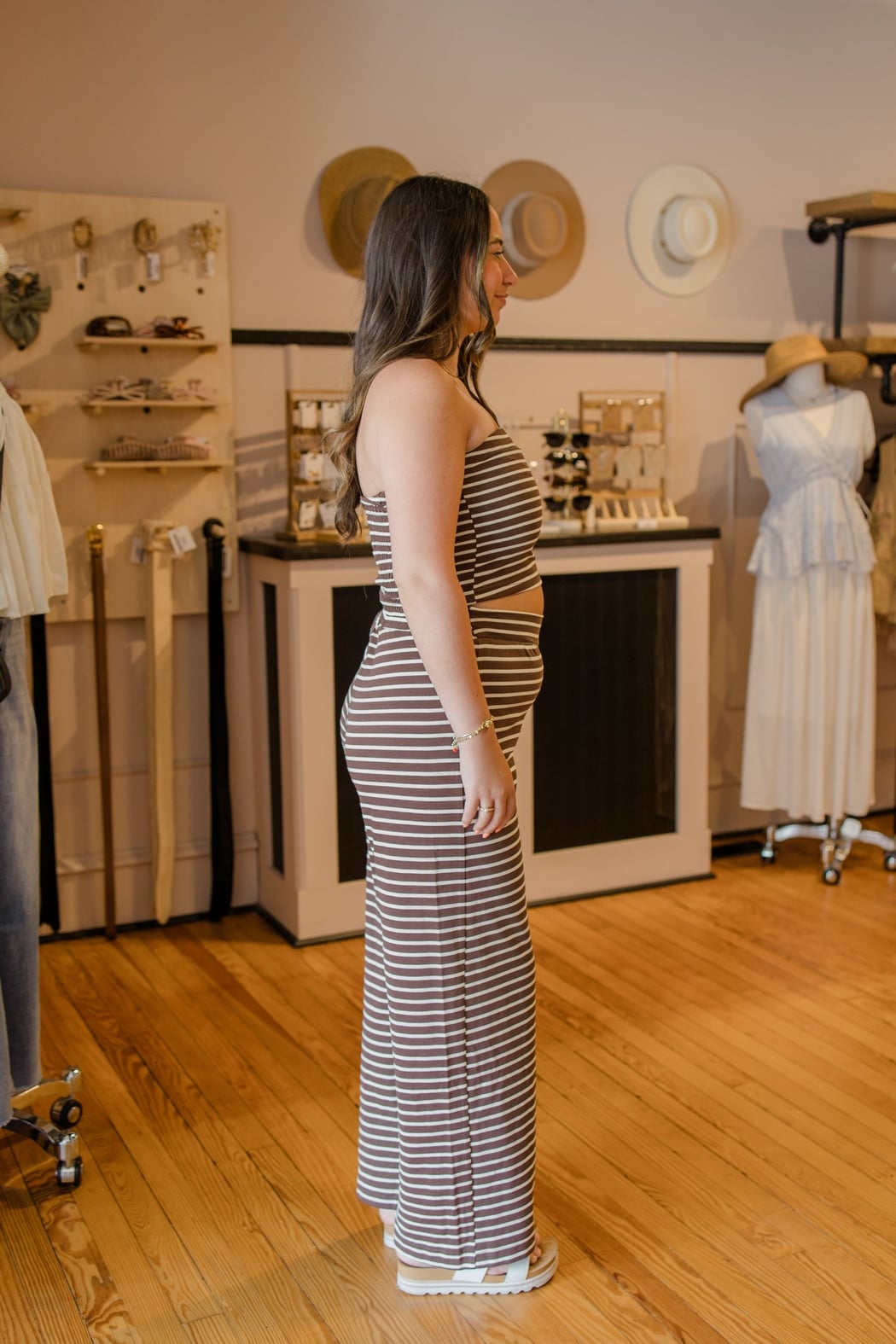 Striped Knit Tube Top