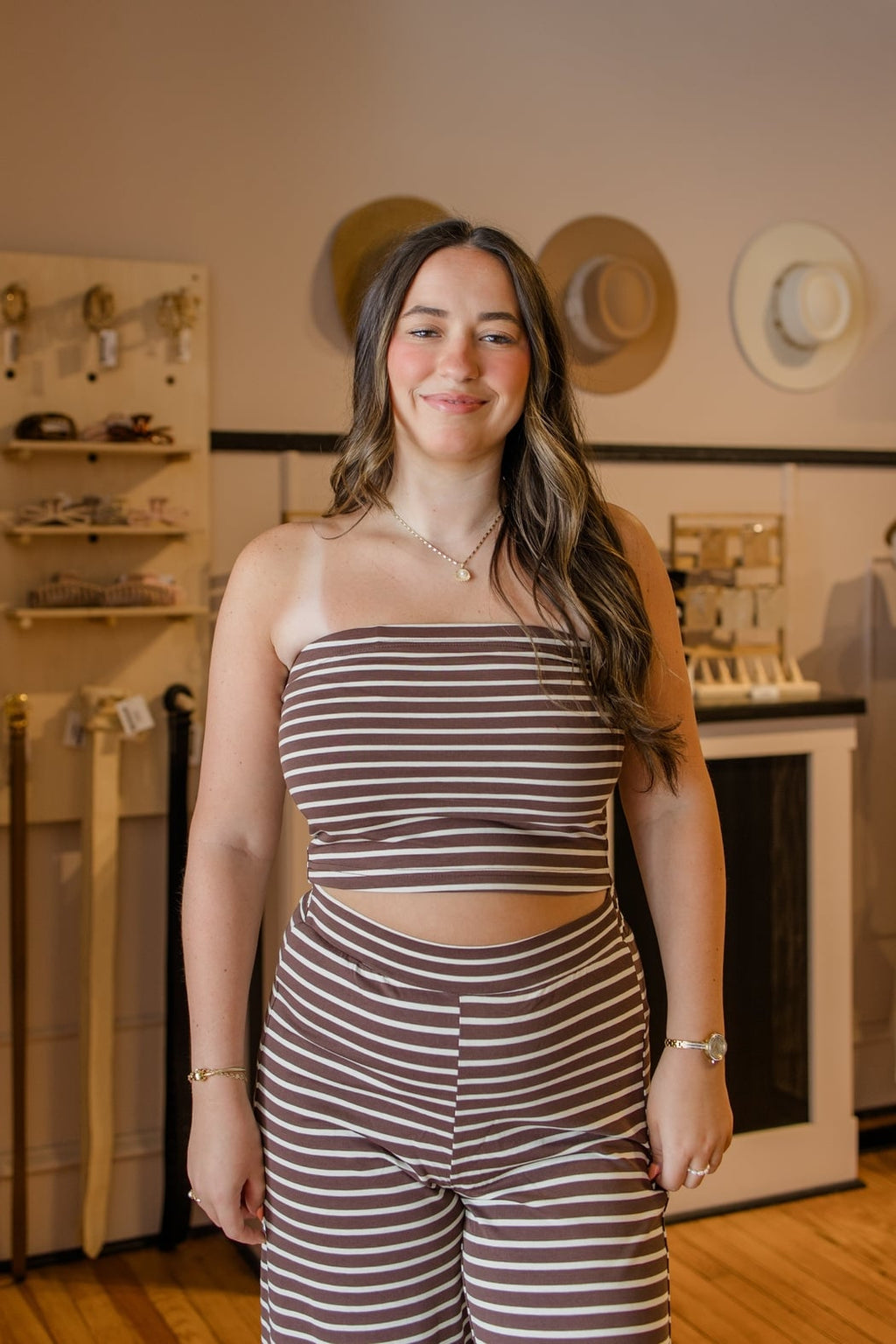 Striped Knit Tube Top