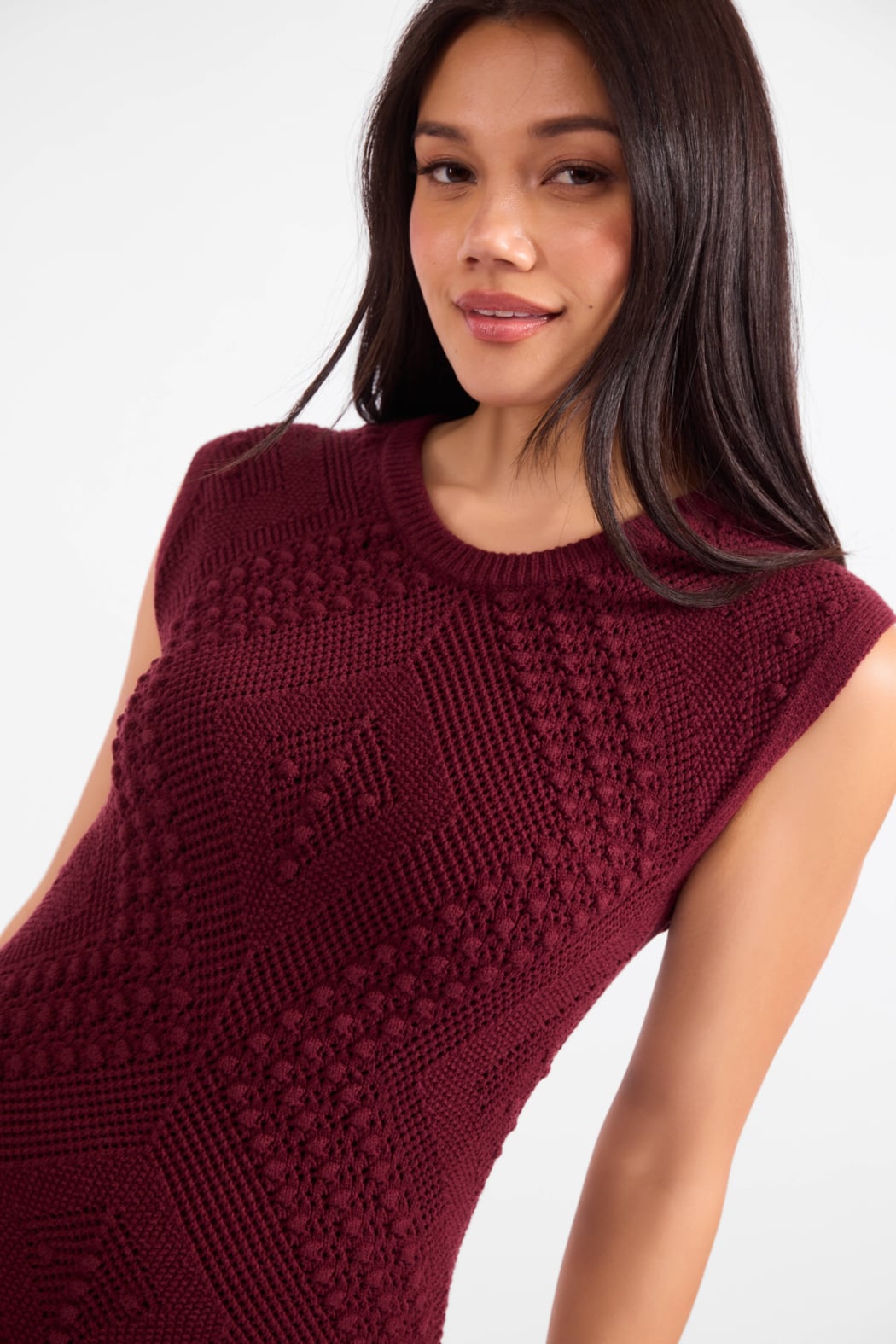 Taryn Midi Dress in Burgundy