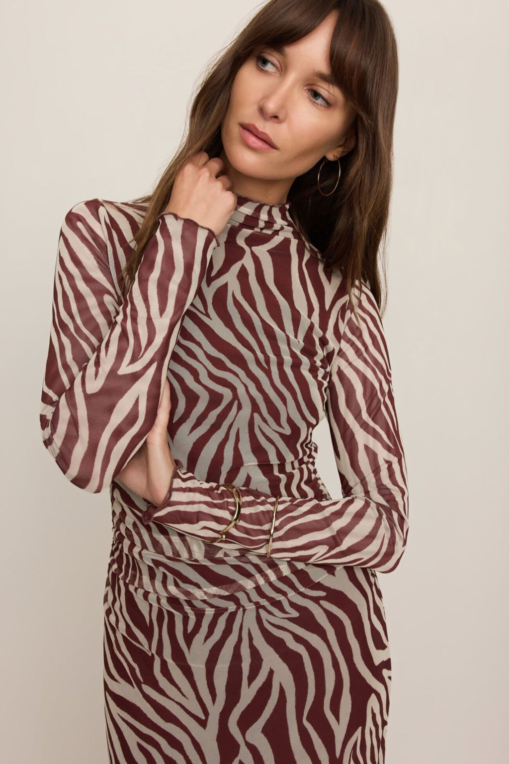Z Supply Sevilla Zebra Mesh Midi Dress